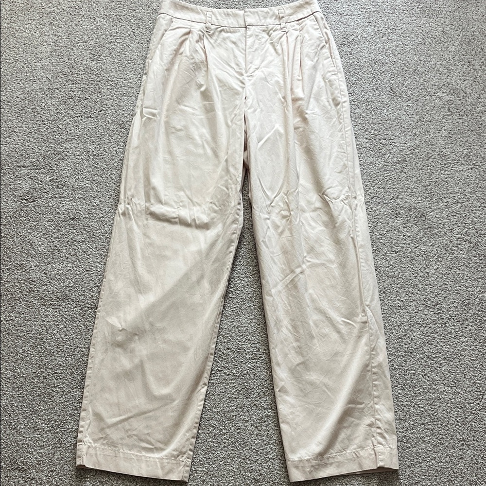 a new day Women's Cream Wide Leg Pants